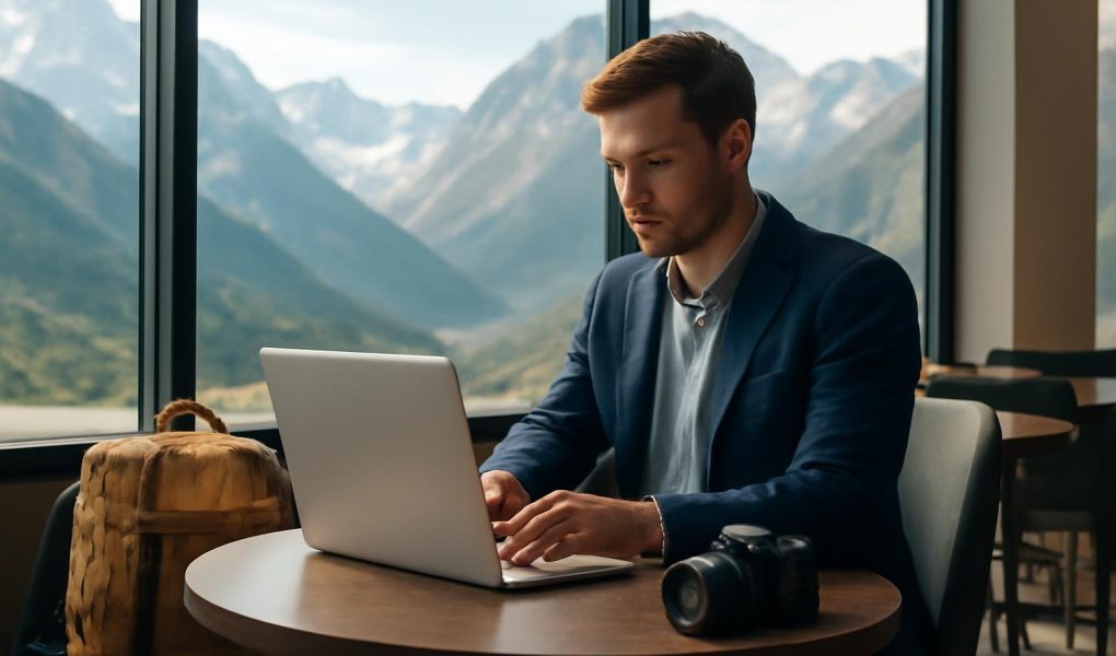 professionnel-cafe-moderne-montagnes-ordinateur