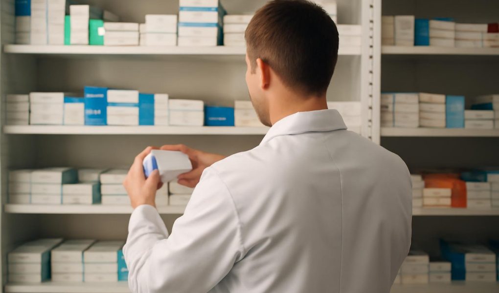 pharmacien-etagere-boites-medicaments