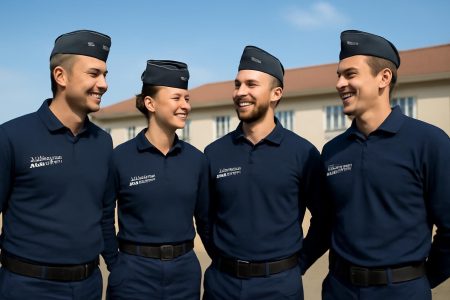 gendarmes-uniformes-caserne-ciel-bleu