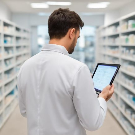 pharmacien-tablette-pharmacie-moderne-medicaments