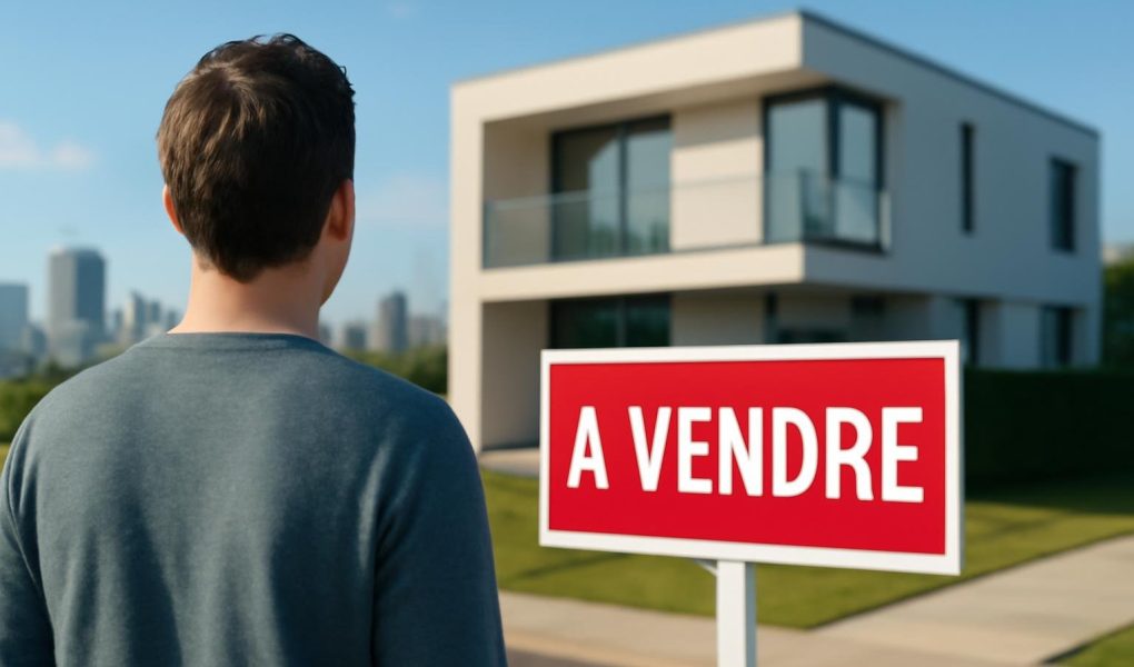 personne-panneau-vendre-maison-moderne