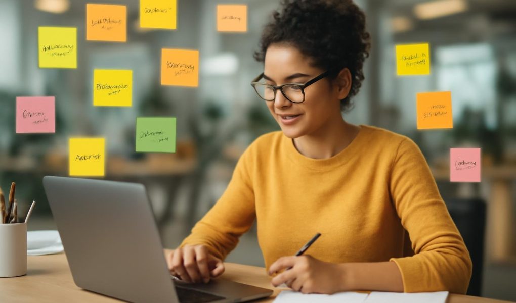 personne-creative-bureau-post-it