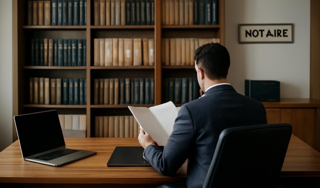 bureau-notaire-personne-etageres-documents