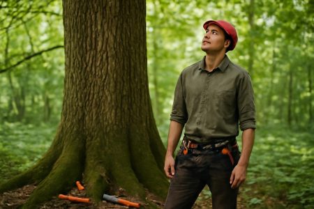 jeune-elagueur-arbre-foret-dense