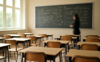 classe-vide-tableau-equations-lumiere-naturelle