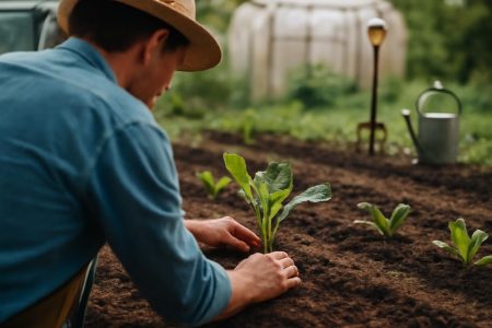jardinier-dos-plants-legumes-serre