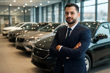 personne-showroom-automobile-voitures-brillantes