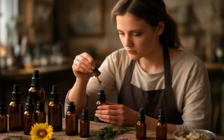 personne-atelier-huiles-essentielles-fleurs