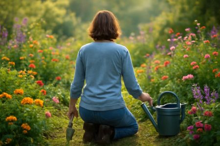 personne-jardin-outils-fleurs-lumineux